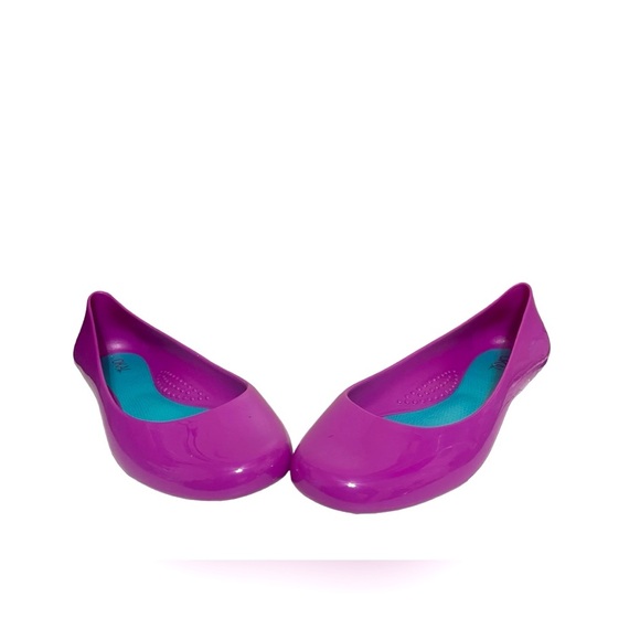🌼❤️❤️ NEW OKA B FUCHSIA / PURPLE JELLY ROUND TOE BALLET. - Picture 4 of 10